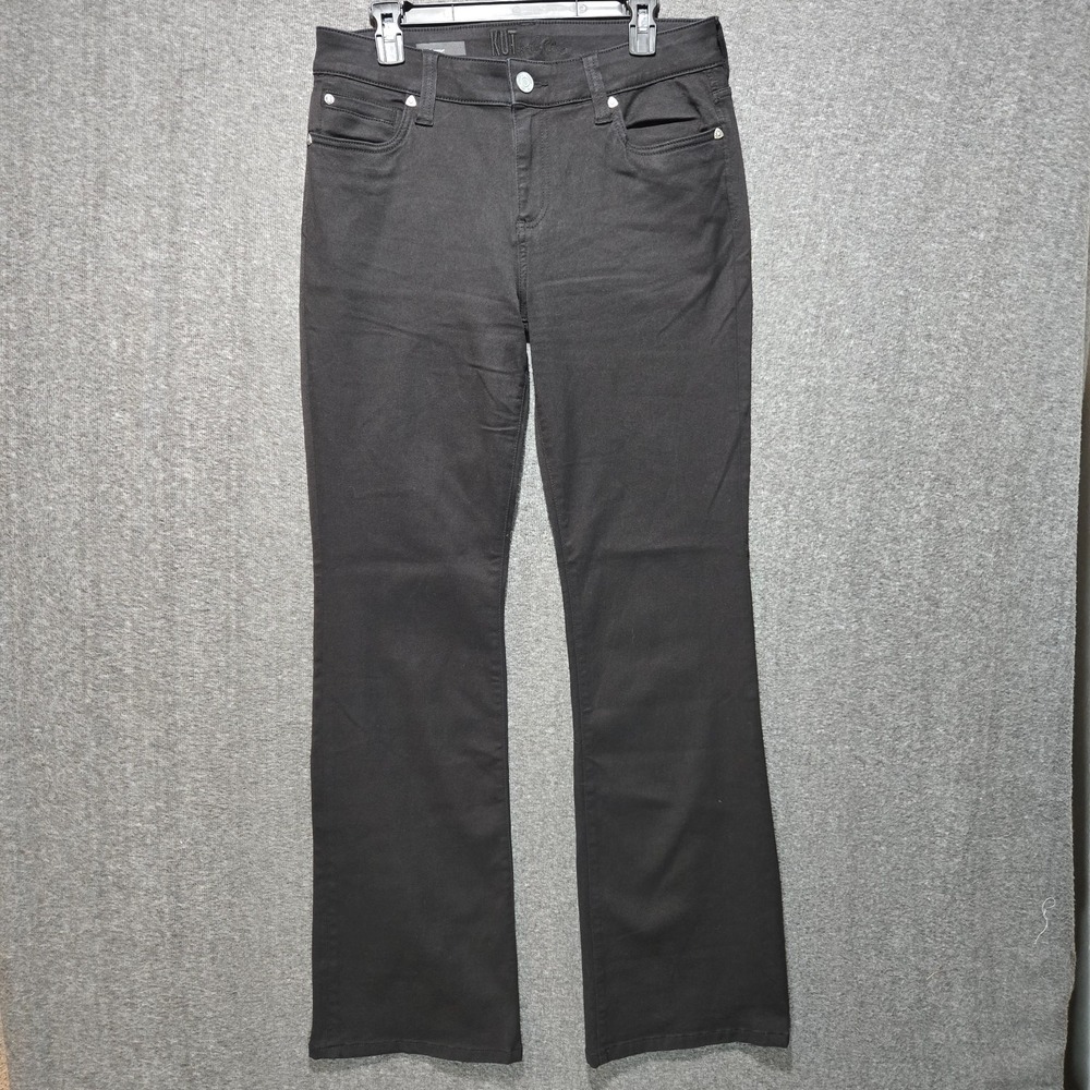 KUT From The Kloth Nicole Bootcut Jeans Womens 10 32 x 34 Black Stretch Tall